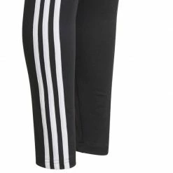 Climawarm Adidas Junior D2M 3 Stripes Tight Leggings - Black