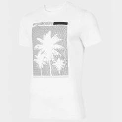 4F Mens Graphics T-shirt - White Outdoor Clothing