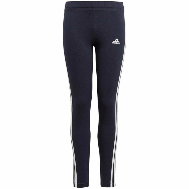 Adidas Junior Essentials 3 Stripes Leggings - Navy Blue