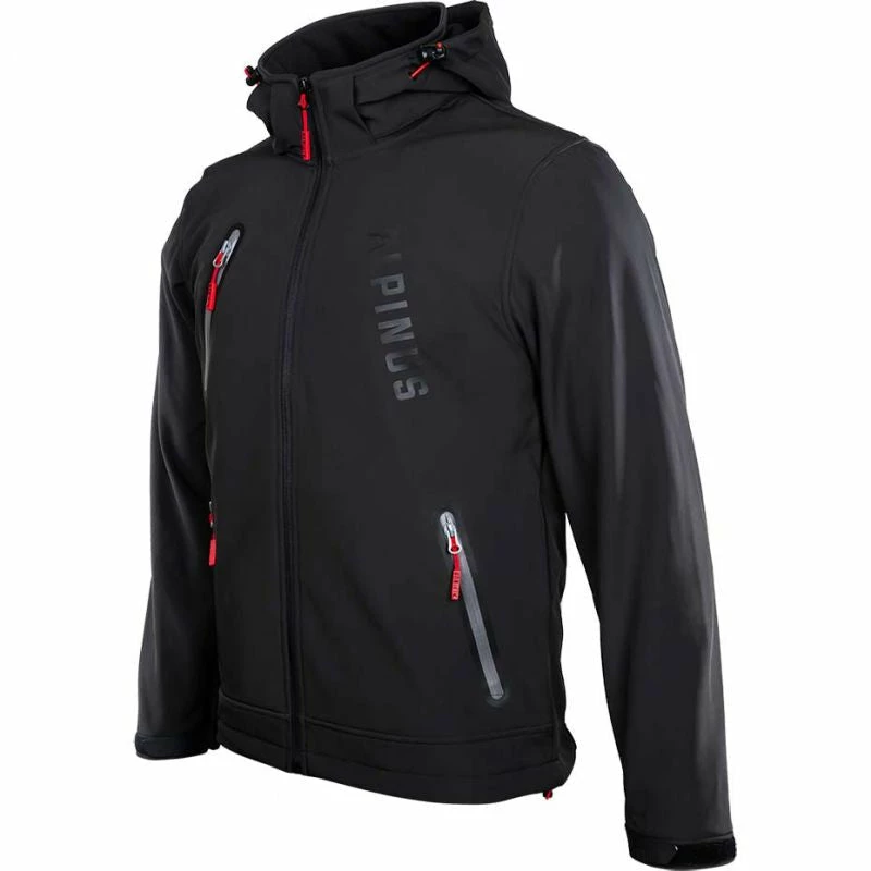 Alpinus Mens Denali Softshell Jacket - Black Outdoor Clothing