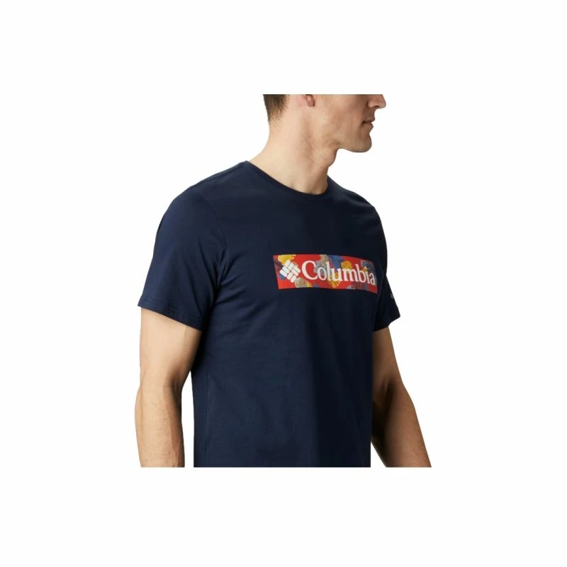 Columbia Mens M Rapid Ridge Graphic Tee - Navy Blue Outdoor Clothing