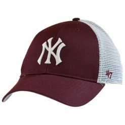 47 Brand Unisex MLB New York Yankees Branson Cap - Maroon