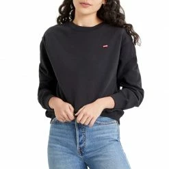 Levi's Womens Standard Crew Hoodie - Black