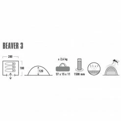 Tents High Peak Beaver 3 Tent - Gray