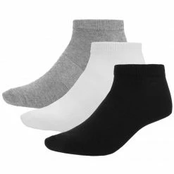 Outhorn Mens Flexible Socks - Deep Black/White/Cool Light Gray Melange Walking Socks