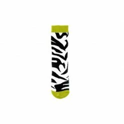 Squelch Wellies Minis Socks - Neon Zebra Ski Socks